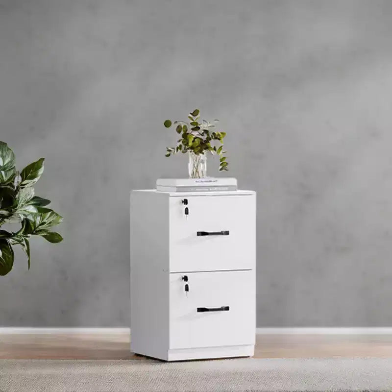 2-Drawer Vertical File Cabinet with 2 Lockable Drawers, Adjustable Hanging Rail, Filing Cabinet, Printer Stand