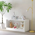 Whisen Open Toy Storage Box for Kids, Wooden Organizer Bin, Large Storage Space - White