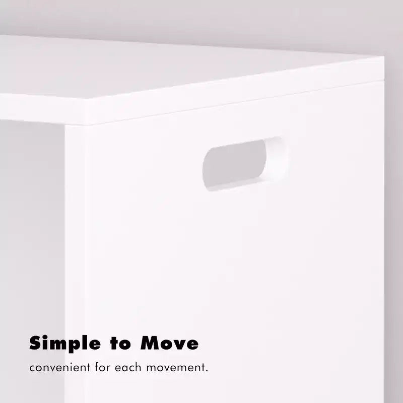 Boîte de rangement ouverte pour jouets pour enfants, bac de rangement en bois, grand espace de rangement - Blanc