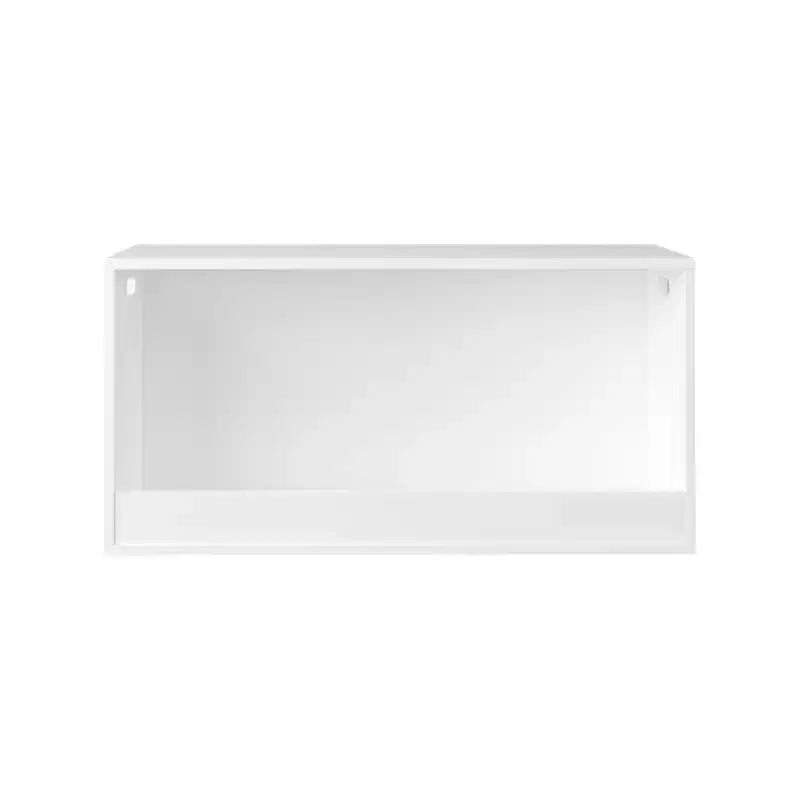 Boîte de rangement ouverte pour jouets pour enfants, bac de rangement en bois, grand espace de rangement - Blanc