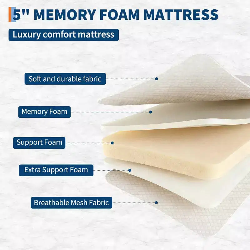 Lit pliant avec matelas, lit portable pliable sur roulettes avec poche latérale de rangement pour bureau, chambre, gain de place, rangement facile
