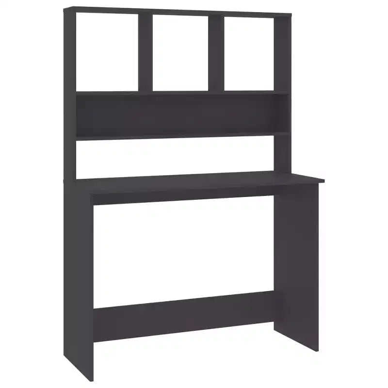 Bureau flottant moderne, Bureau flottant avec 3 étagères, Bureau d'ordinateur mural au fini mat pour petits espaces