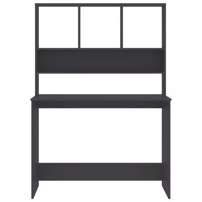 Bureau flottant moderne, Bureau flottant avec 3 étagères, Bureau d'ordinateur mural au fini mat pour petits espaces