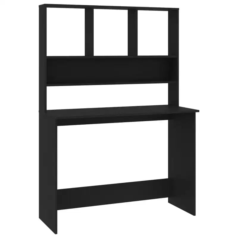 Bureau flottant moderne, Bureau flottant avec 3 étagères, Bureau d'ordinateur mural au fini mat pour petits espaces