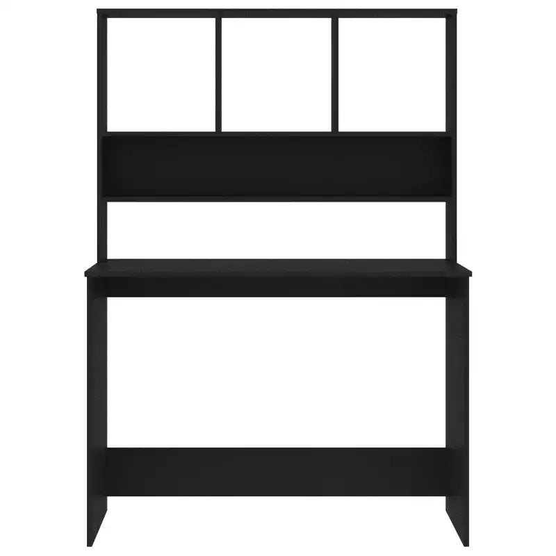 Bureau flottant moderne, Bureau flottant avec 3 étagères, Bureau d'ordinateur mural au fini mat pour petits espaces