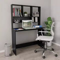 Clihome Modern Floating Desk, Floating Desk with 3 Shelves,Wall Mounted Computer Desk with Matte Finish for Small Spaces