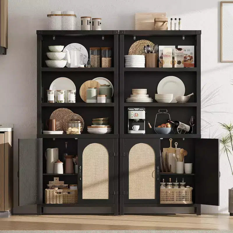 Bibliothèque avec portes, étagère haute de 180 cm avec rangements pour bureau à domicile