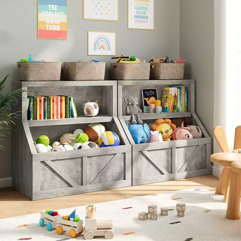 Étagère à Livres pour Enfants, Armoire de Rangement avec Dispositif Anti-Basculement, Boîte de Rangement Étanche pour Tout-Petits pour Crèche, Salle de Jeux, Chambre à Coucher, Couloir