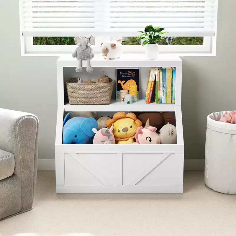 Étagère à Livres pour Enfants, Armoire de Rangement avec Dispositif Anti-Basculement, Boîte de Rangement Étanche pour Tout-Petits pour Crèche, Salle de Jeux, Chambre à Coucher, Couloir