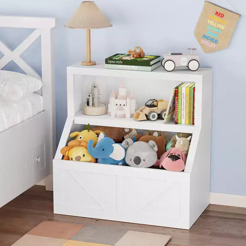Étagère à Livres pour Enfants, Armoire de Rangement avec Dispositif Anti-Basculement, Boîte de Rangement Étanche pour Tout-Petits pour Crèche, Salle de Jeux, Chambre à Coucher, Couloir
