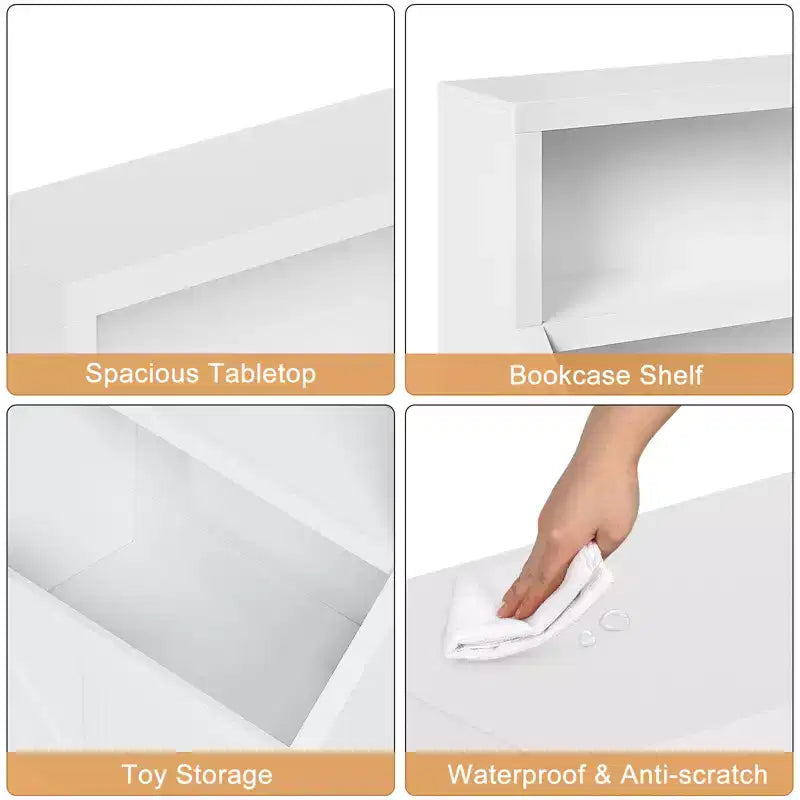 Étagère à Livres pour Enfants, Armoire de Rangement avec Dispositif Anti-Basculement, Boîte de Rangement Étanche pour Tout-Petits pour Crèche, Salle de Jeux, Chambre à Coucher, Couloir