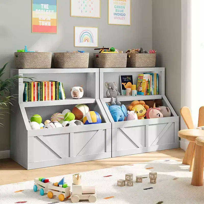 Étagère à Livres pour Enfants, Armoire de Rangement avec Dispositif Anti-Basculement, Boîte de Rangement Étanche pour Tout-Petits pour Crèche, Salle de Jeux, Chambre à Coucher, Couloir
