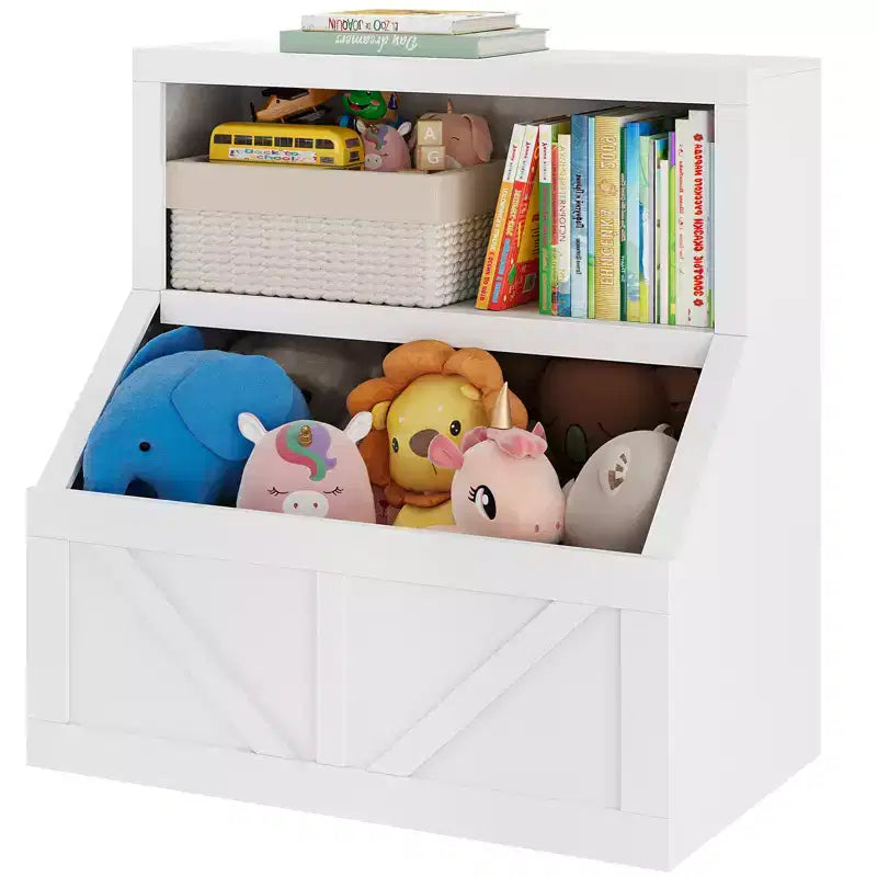 Étagère à Livres pour Enfants, Armoire de Rangement avec Dispositif Anti-Basculement, Boîte de Rangement Étanche pour Tout-Petits pour Crèche, Salle de Jeux, Chambre à Coucher, Couloir