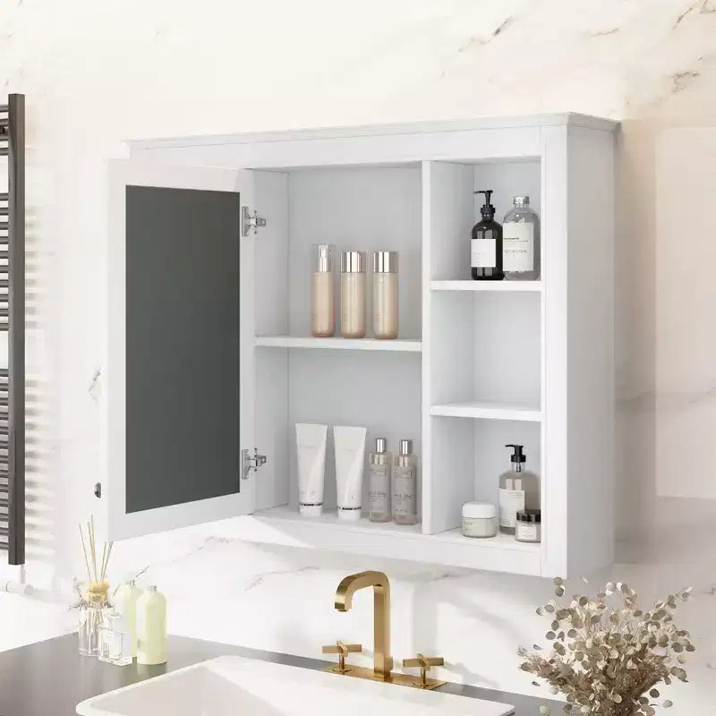 Armoire de toilette murale avec rangements cachés