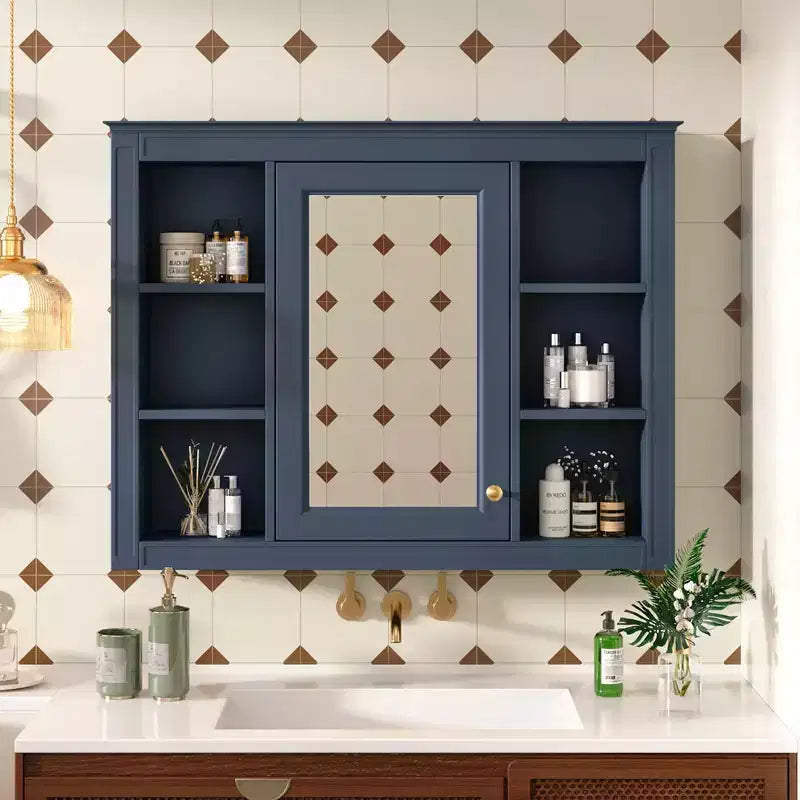 Armoire de toilette murale avec rangements cachés
