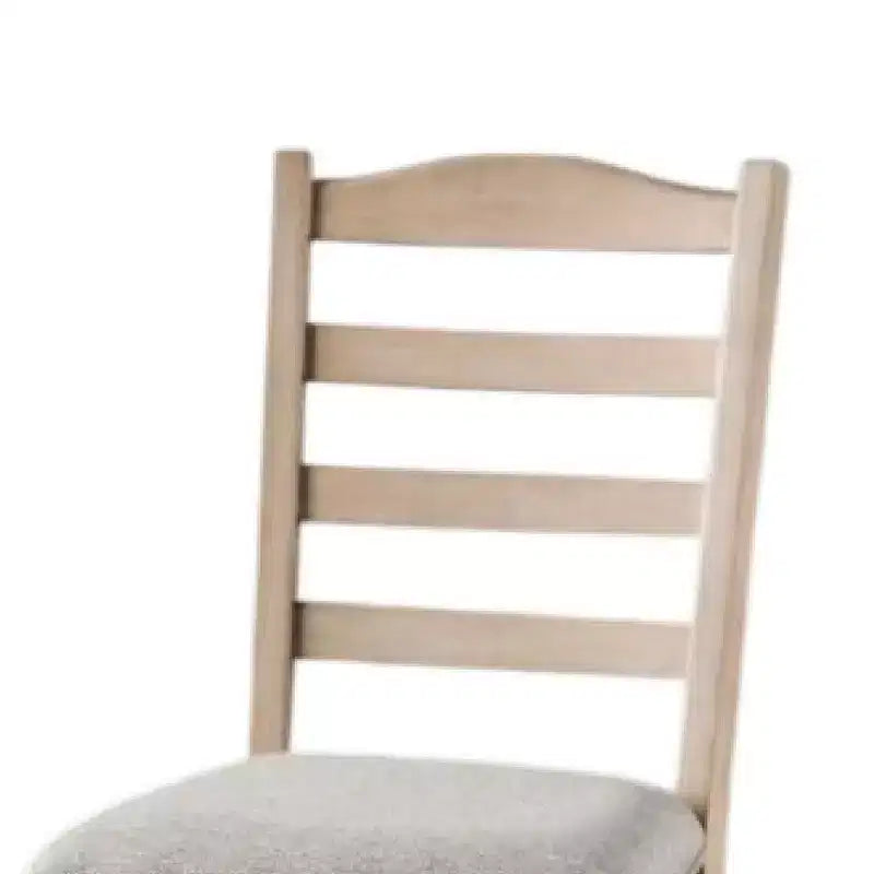 Chaise de salle à manger, pieds tournés, bois massif marron clair