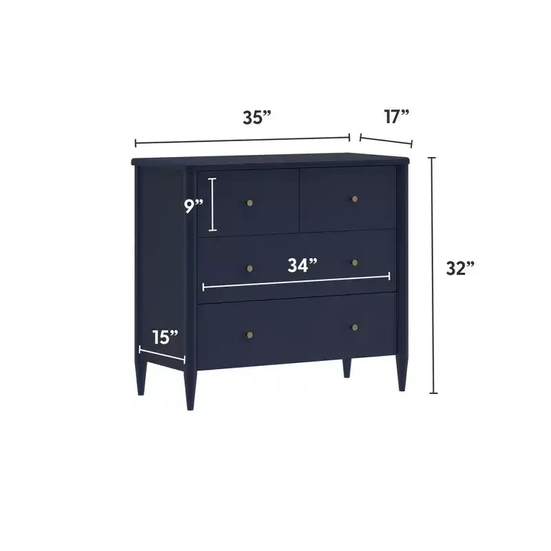 Commode à 3 tiroirs et tiroir supérieur divisé