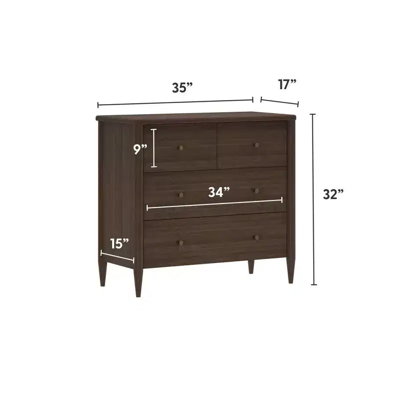 Commode à 3 tiroirs et tiroir supérieur divisé