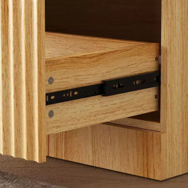 Garde-manger de cuisine en bois - Meuble à porte magnétique, étagères réglables et tiroir de rangement