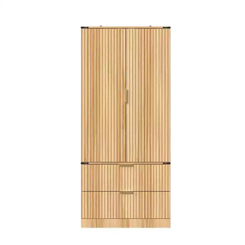 Garde-manger de cuisine en bois - Meuble à porte magnétique, étagères réglables et tiroir de rangement