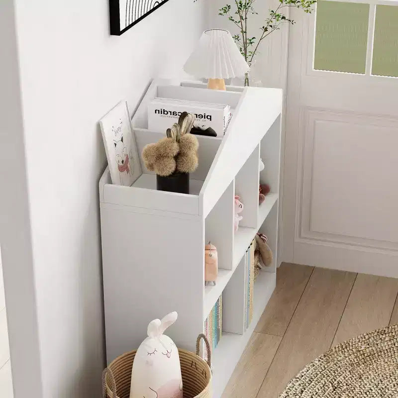 Étagère à 5 compartiments, Bibliothèque pour enfants, Meuble de rangement pour maisonnette pour tout-petits, pour salle de jeux, chambre d'enfant, chambre de bébé