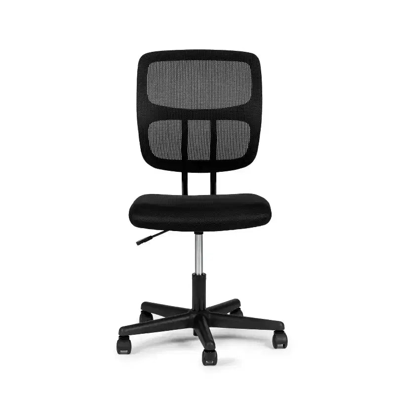 Chaise de bureau en maille - Chaise de bureau sans accoudoirs, hauteur réglable, soutien ergonomique