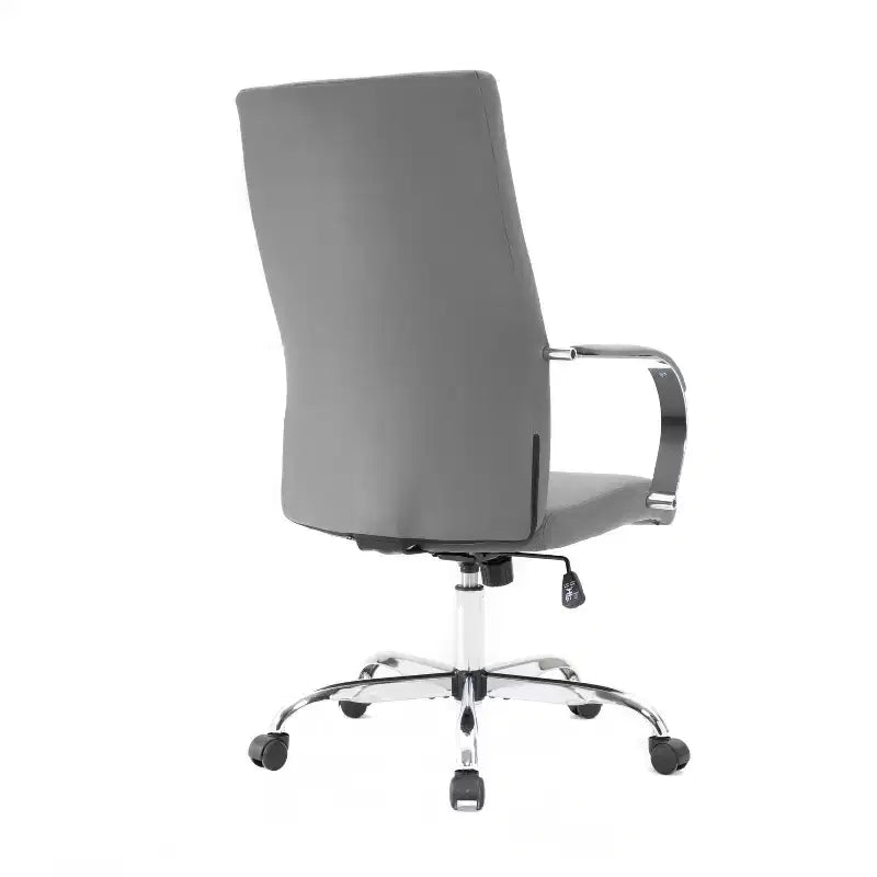 Fauteuils de bureau à roulettes avec siège rembourré gris réglable en hauteur