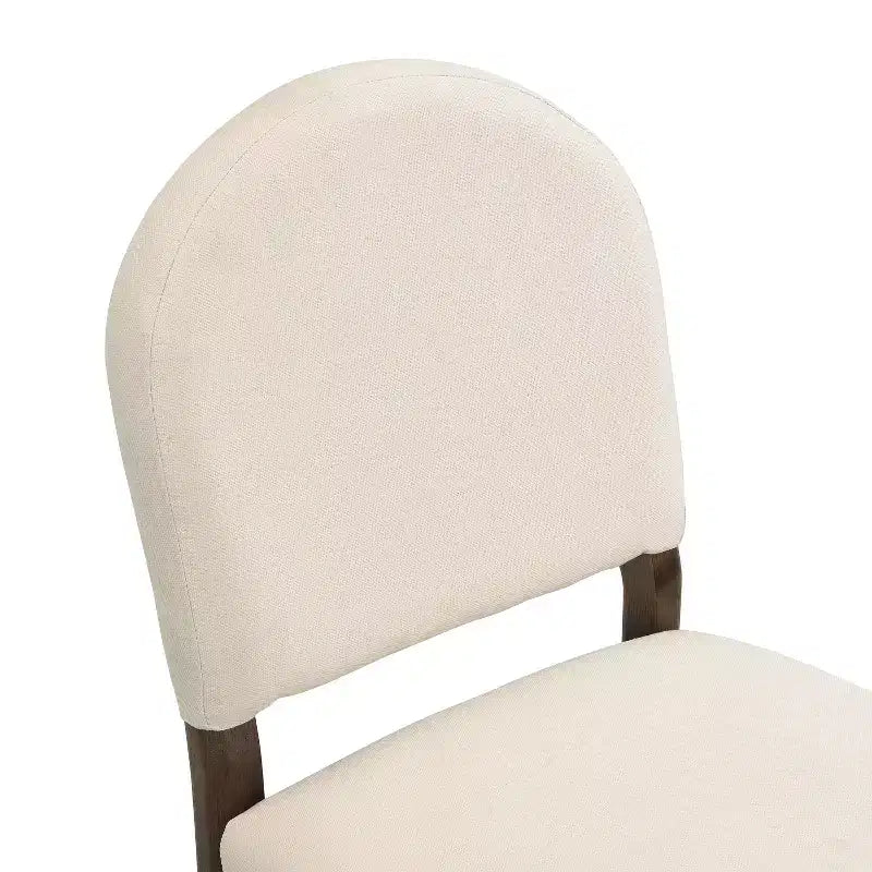 Chaises de salle à manger capitonnées en tissu du milieu du siècle avec dossier (lot de 2)