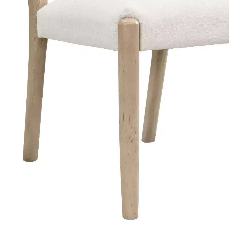 Chaises de salle à manger capitonnées en tissu du milieu du siècle avec dossier (lot de 2)