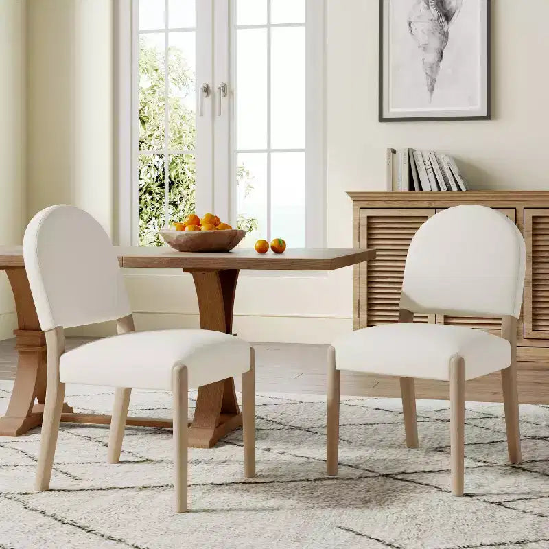 Christopher Knight Home Boyle Mid Century Fabric Upholstered Dining Chairs with Back (Set of 2)