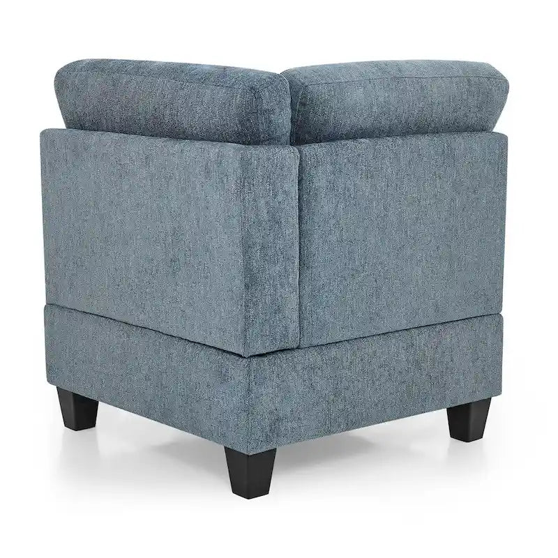 DIY Combination Modular Sectional Sofa with Hidden Storage and Copper Nail Inlays