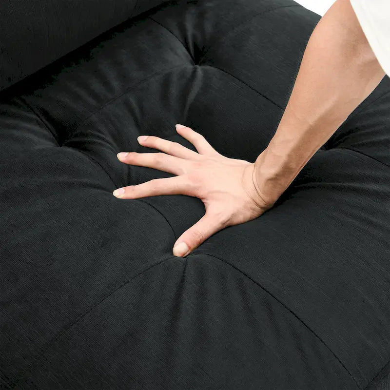DIY Combination Modular Sectional Sofa with Hidden Storage and Copper Nail Inlays