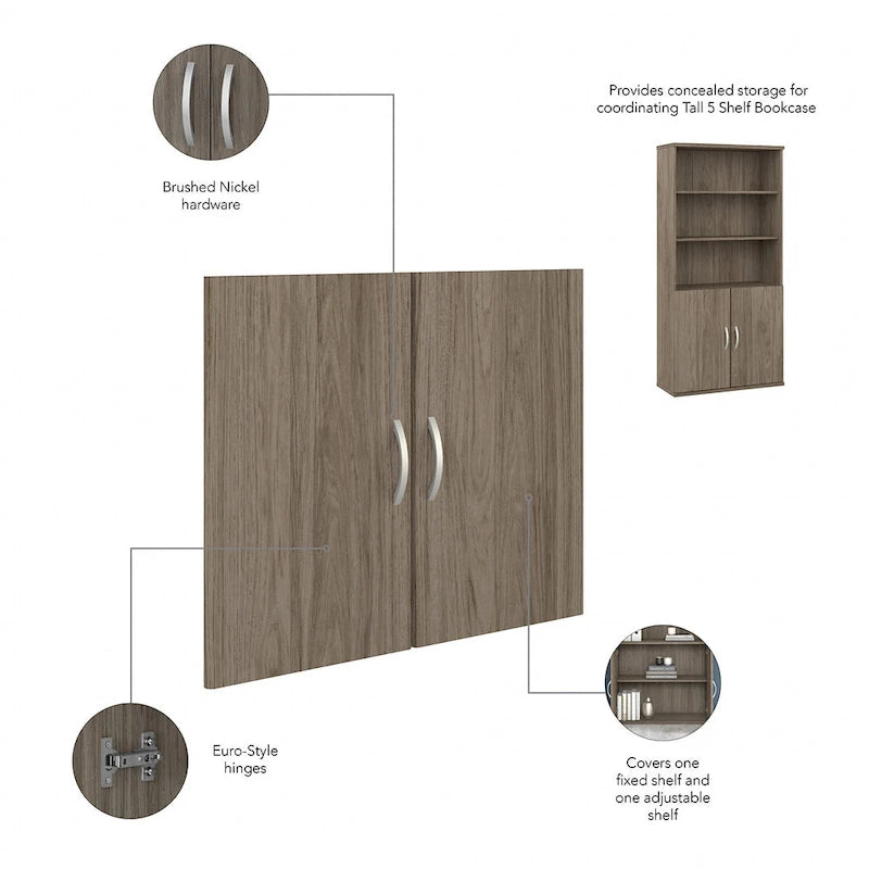 Studio C 5 Shelf Bookcase with Doors by Bush Business Furniture