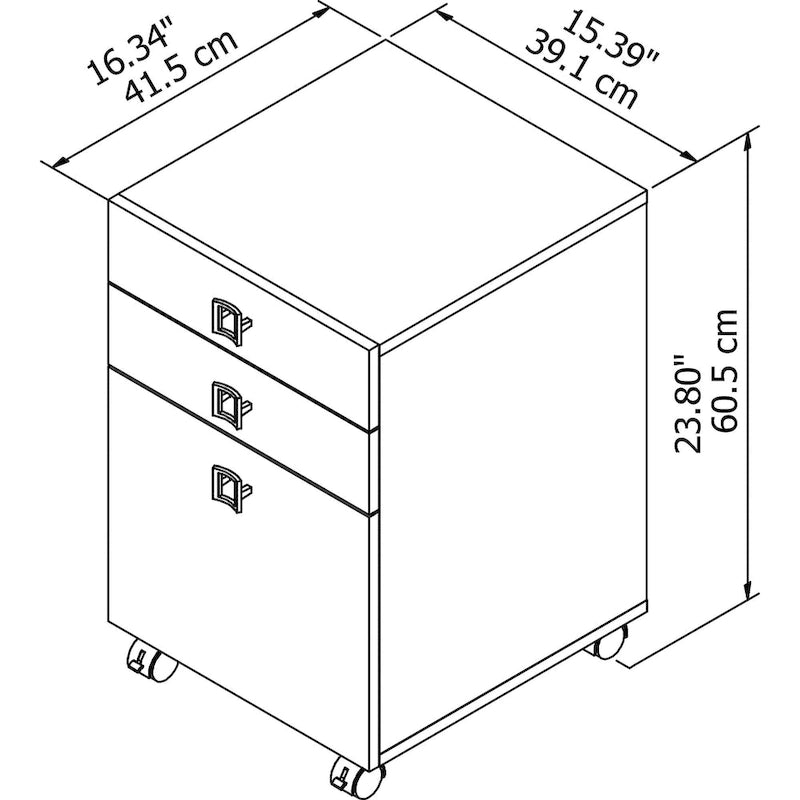 Echo 3 Drawer Mobile File Cabinet by Bush Business Furniture