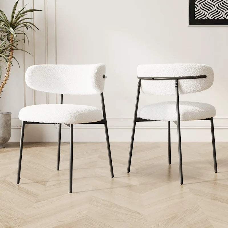Dining Chairs Set Of 2 With Metal Legs