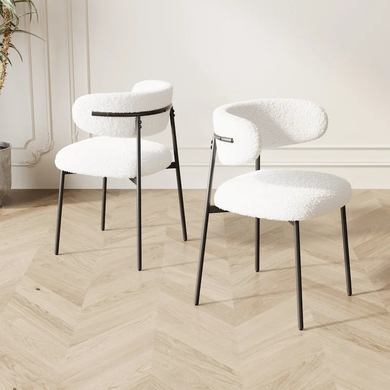 Dining Chairs Set Of 2 With Metal Legs