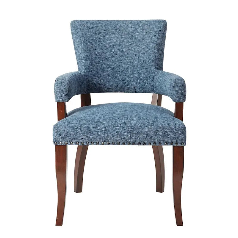 Arm Dining Chair 1 Piece, Silver Nailhead trim Dining Room Chairs