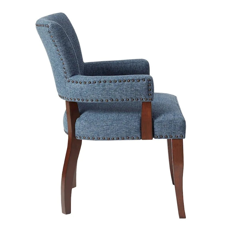 Arm Dining Chair 1 Piece, Silver Nailhead trim Dining Room Chairs