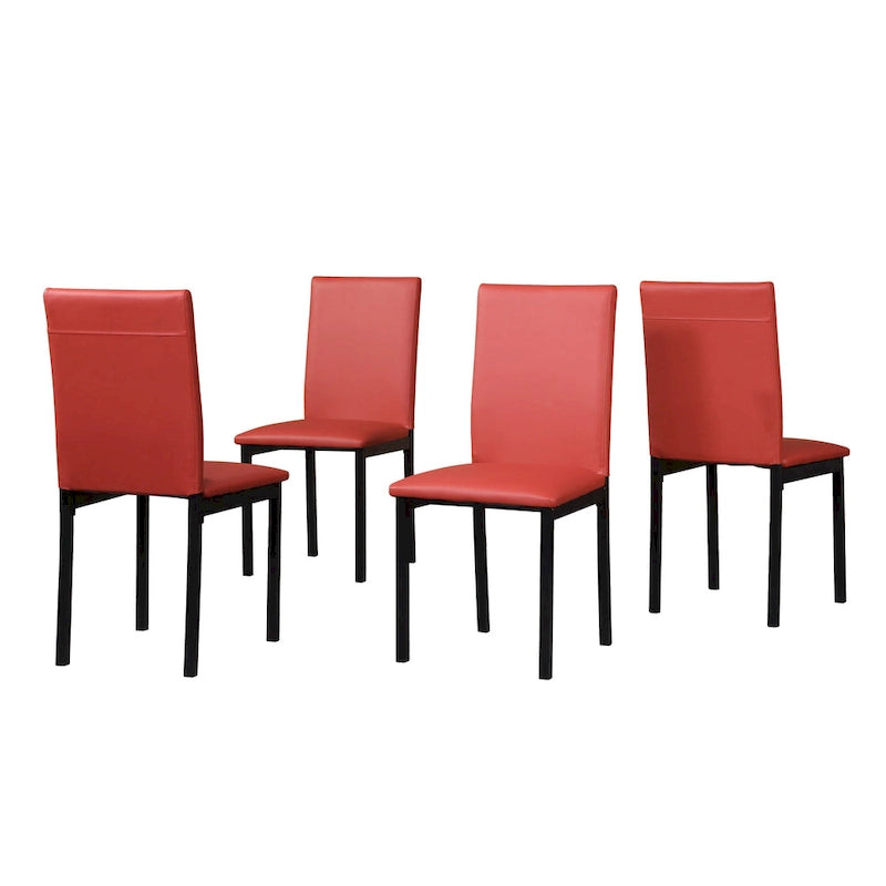 5-Piece Dining Table and Chair Set, Kitchen Dining Furniture Set with Faux Marble Rectangular Table and 4 Chairs