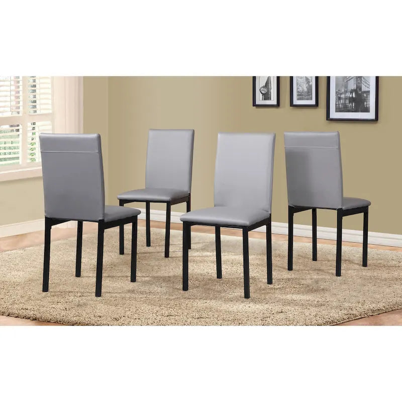 5-Piece Dining Table and Chair Set, Kitchen Dining Furniture Set with Faux Marble Rectangular Table and 4 Chairs