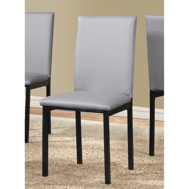 5-Piece Dining Table and Chair Set, Kitchen Dining Furniture Set with Faux Marble Rectangular Table and 4 Chairs