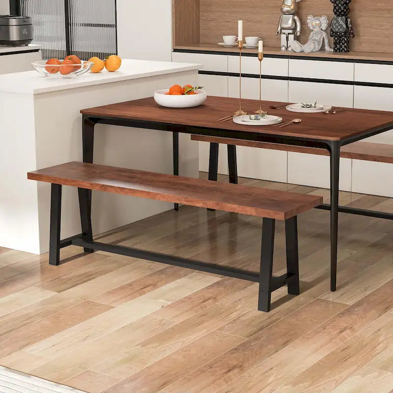 Costway 1/2 PCS 60 Dining Bench 3 Person Entryway Shoe Bench with