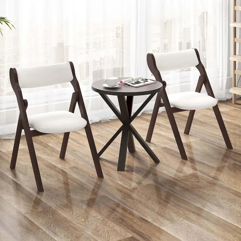 Costway Set of 2/4 Folding Chairs with Comfy Padded Backrest & Seat