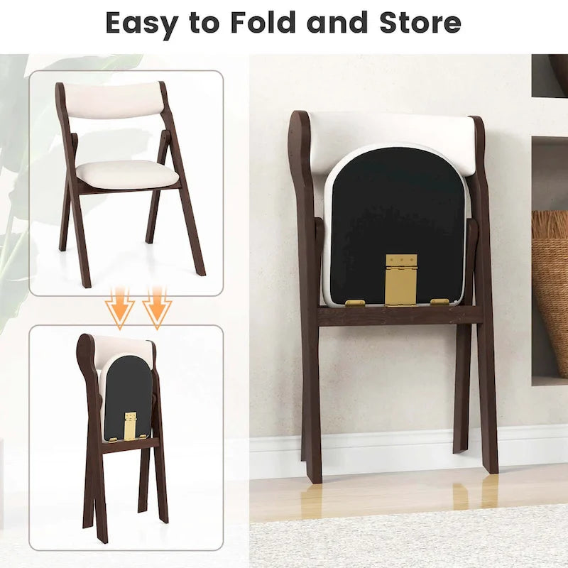 Costway Set of 2/4 Folding Chairs with Comfy Padded Backrest & Seat