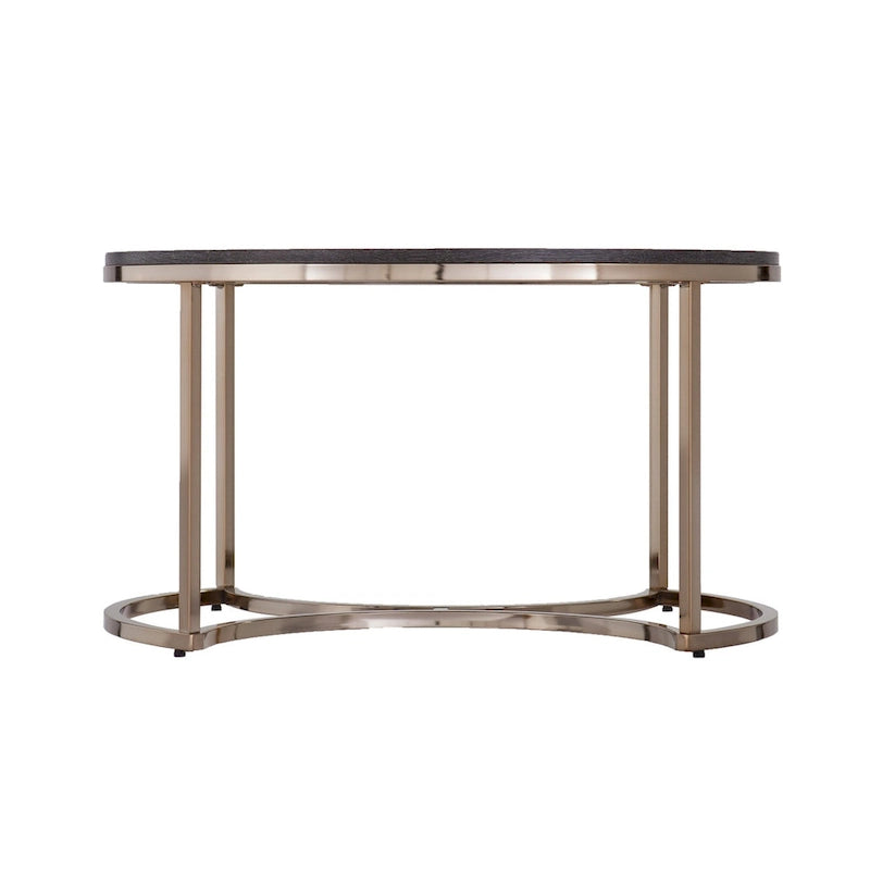 Set of 2 Mirrored Round Nested Coffee Tables for Living Room - 32 x 32 x 17