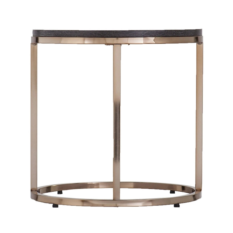 Set of 2 Mirrored Round Nested Coffee Tables for Living Room - 32 x 32 x 17
