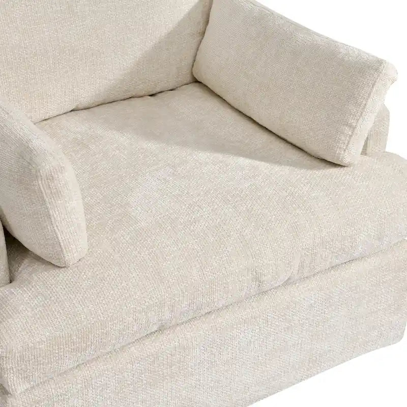 Chenille Oversized 41.5 Wide Down Fill Sofa Lounge Chair and A Half