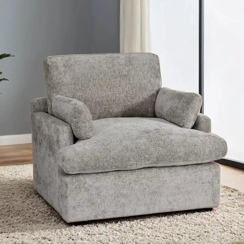 Chenille Oversized 41.5 Wide Down Fill Sofa Lounge Chair and A Half