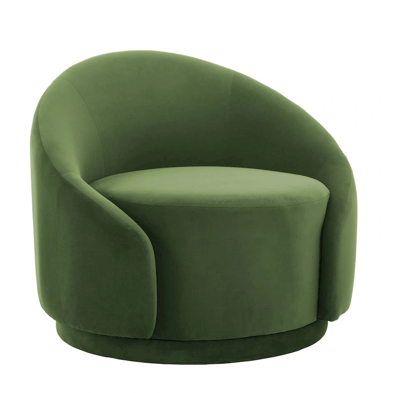 Velvet Boucle Upholstered Accent Chairs Swivel Barrel Chair (Set of 2)
