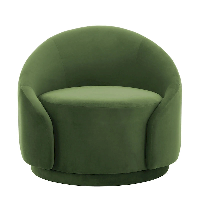 Velvet Boucle Upholstered Accent Chairs Swivel Barrel Chair (Set of 2)